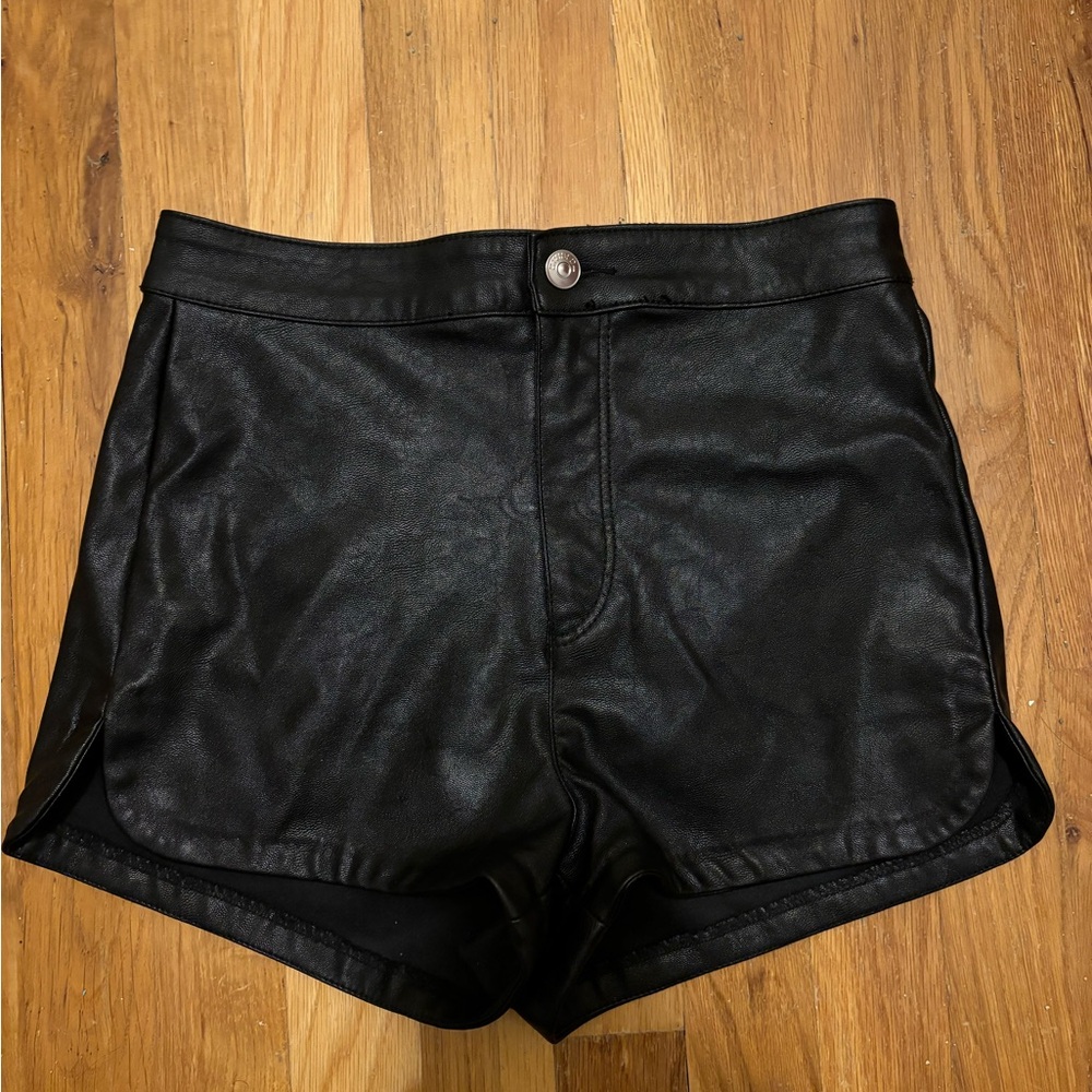 H&M Divided Pleather Shorts
